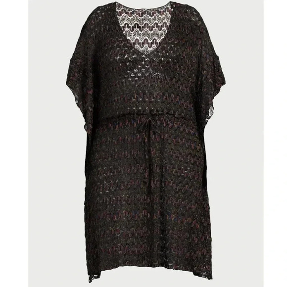 Time and Tru Women's Plus Crochet Kaftan Bathingsuit Coverup. (New) - Picture 3 of 12